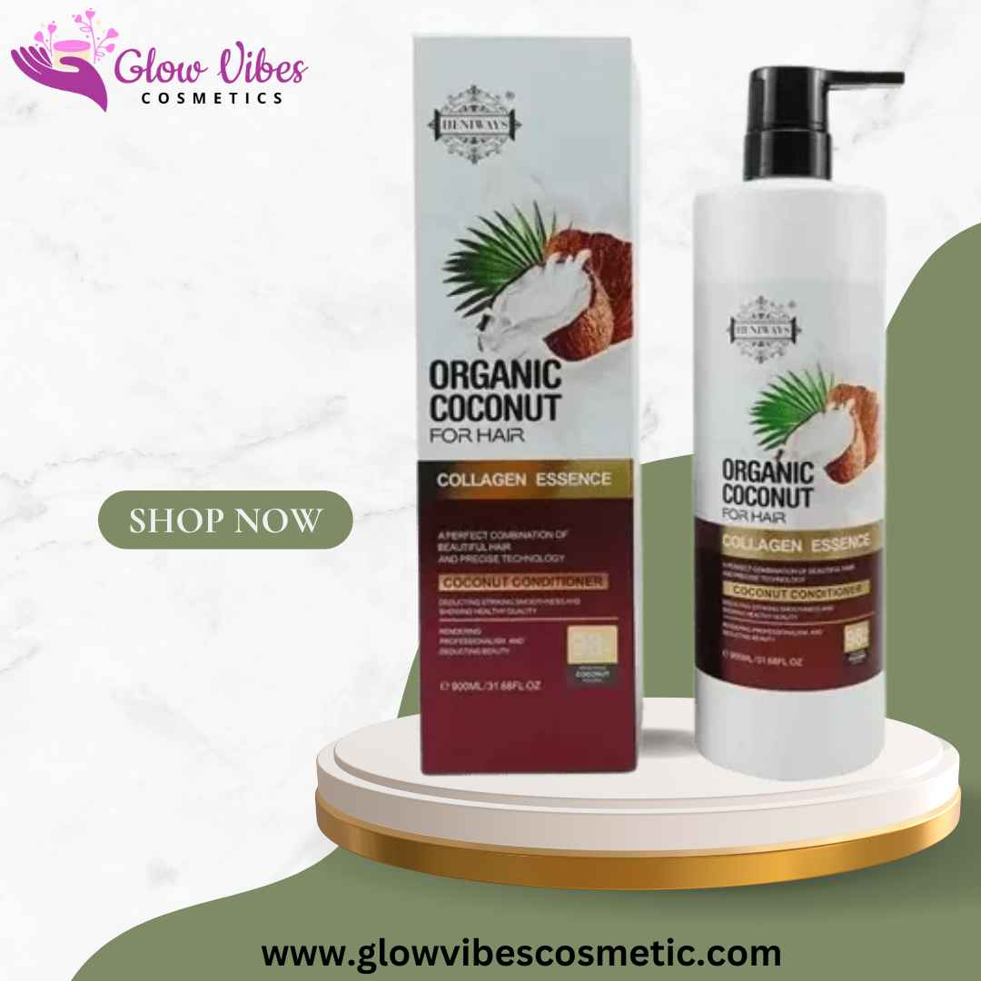 Heniways Organic Coconut Collagen Essence Shampoo And Conditioner 900Ml