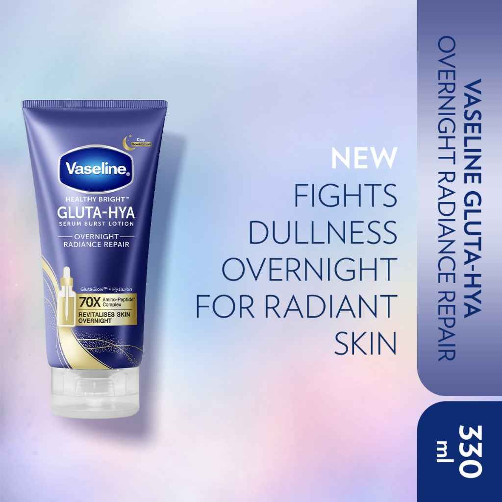 Vaseline Gluta-Hya Serum Burst Body Lotion Overnight Radiance Repair 330ML