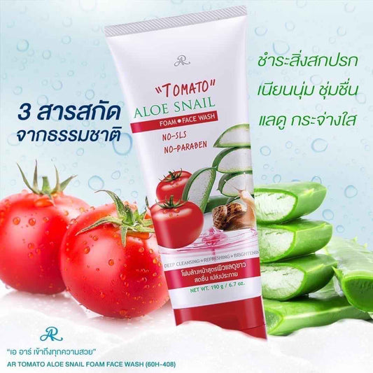 AR Tomato Aloe Snail Facial Foam