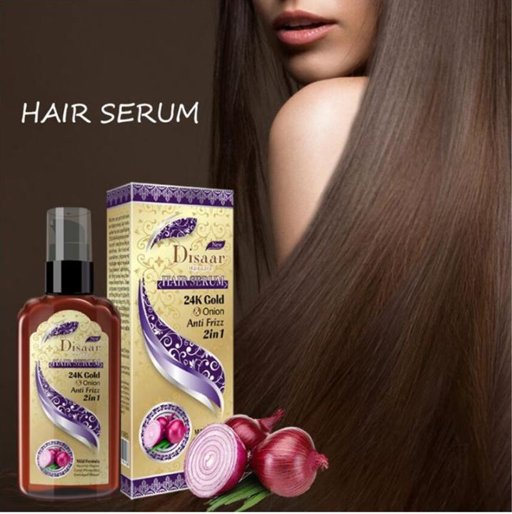 Disaar 24k Gold & Onion Hair Serum 120ml - Nourish and Strengthen Hair