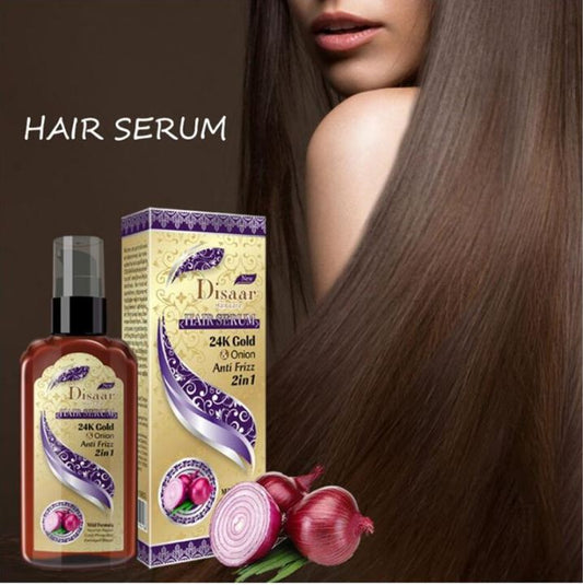 Disaar 24k Gold & Onion Hair Serum 120ml - Nourish and Strengthen Hair